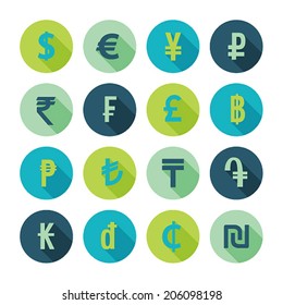 Money icons set. Vector illustration.