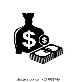 Money icons vector.