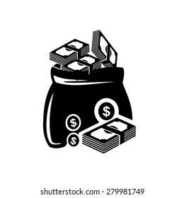 Money icons vector.