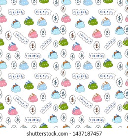 Money icons vector. Money icons illustration. Flat elements on white, neutral and blue background.