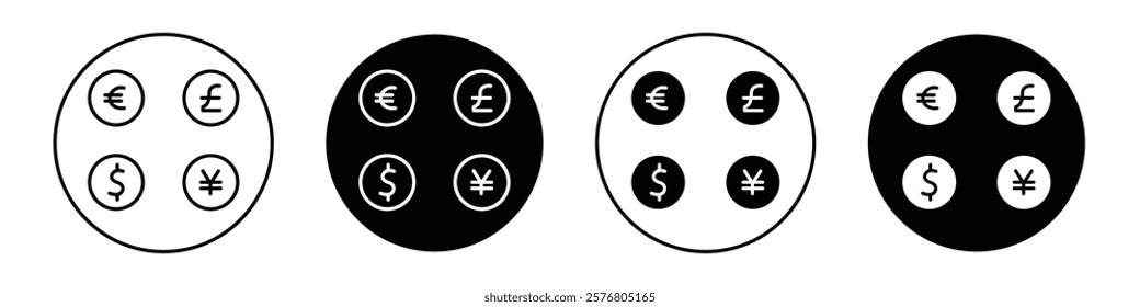 Money icons vector pack for web designs