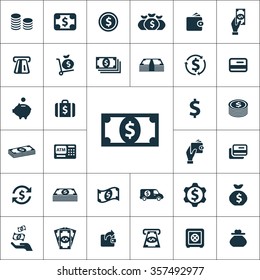 money Icons Vector set.