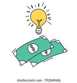 Money idea concept doodle drawing
