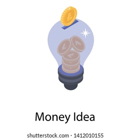 
Money idea design, isometric vector 
