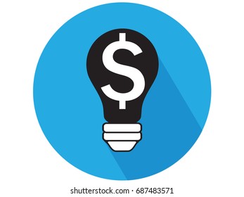 Money Idea Flat Icon.Vector