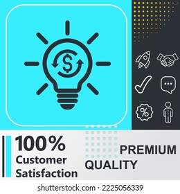 Money idea icon. Social media sign. Vector illustration