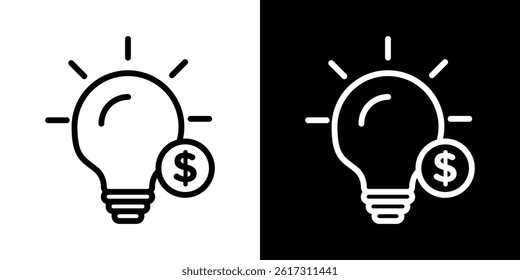 Money idea icon vector for web and mobile app. Symbol isolated.