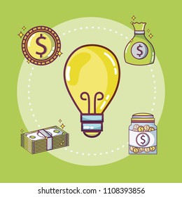 Money and ideas concept