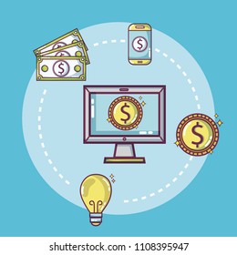 Money and ideas concept