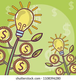 Money and ideas concept