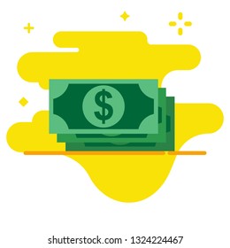Money illustration. Dollar vector illustration. 