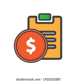 money illustration. Flat vector icon. can use for, icon design element,ui, web, app.
