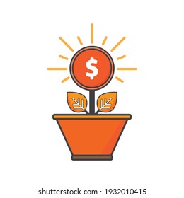 money illustration. Flat vector icon. can use for, icon design element,ui, web, app.