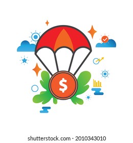 ilustración de dinero. Icono de vector plano. puede utilizarse para, icon design element,ui, web, app.
