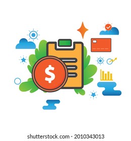 Geldillustration. Flaches Vektorsymbol. kann für Icon Design Element, ui, web, app verwenden.