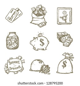 money illustration set