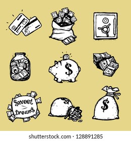 money illustration set