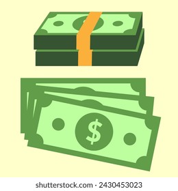 ilustraciones de dinero diseño vectorial. ilustración de dinero americano.