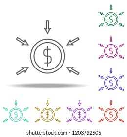 money income outline icon. Elements of Banking & Finance in multi color style icons. Simple icon for websites, web design, mobile app, info graphics