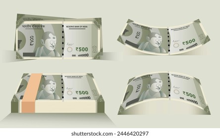 Money of Indian vector illustration 500 rupee