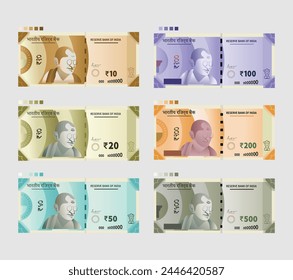 Money of Indian vector illustration all