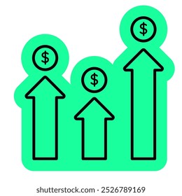 Money Inflation icon, Bussines Development