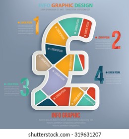 Money info graphic design,clean vector