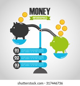 money infographic design, vector illustration eps10 graphic 