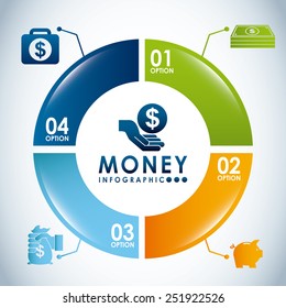 money infographics design, vector illustration eps10 graphic 