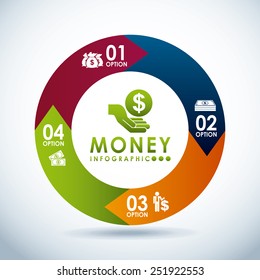 money infographics design, vector illustration eps10 graphic 