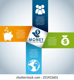 money infographics design, vector illustration eps10 graphic 