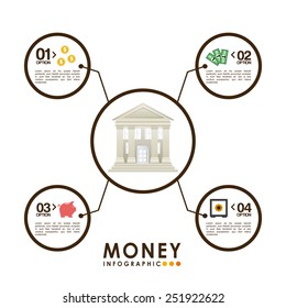 money infographics design, vector illustration eps10 graphic 