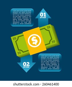 money infographics design, vector illustration eps10 graphic 