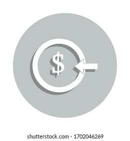 Geldeingabezeichen-Symbol Einfache Bildyph, flache Vektorillustration von Banking-Symbolen für i und ux, Website oder mobile Applikationen
