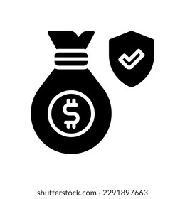 money insurance icon for your website, mobile, presentation, and logo design.