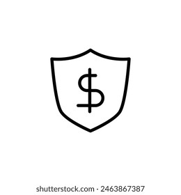 money insurance outline icon pixel perfect vector design good for website or mobile app