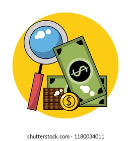 Money investment and coins