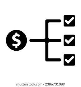 Money Investment Icon, Vector Graphics