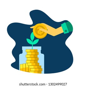 money investment management, the company is engaged in the joint construction and the cultivation of cash profits, career growth to success, flat color hand and money