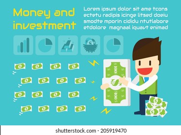 Money and investment ,Vector Infographic Elements