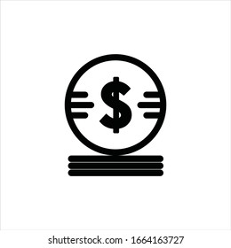 Money isolated icon vector illustration design. Line icon with Money coin