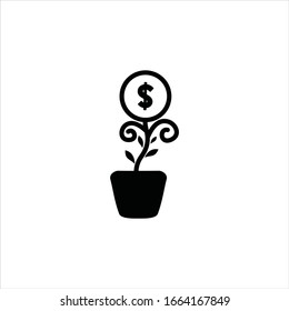 Money isolated icon vector illustration design. Icon Growth Money.
