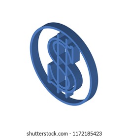 Money isometric left top view 3D icon