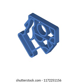 Money isometric left top view 3D icon
