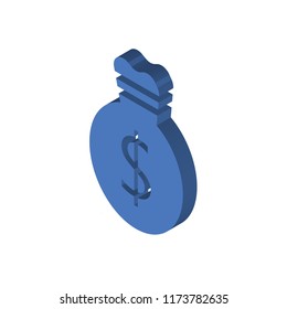 Money isometric left top view 3D icon