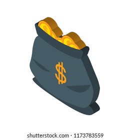 Money isometric left top view 3D icon