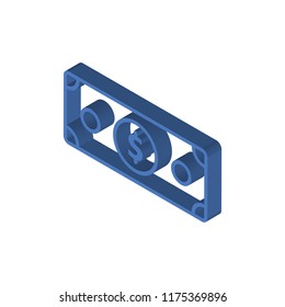 Money isometric left top view 3D icon