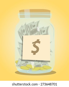 Money jar background