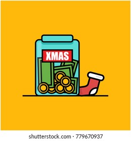 Money in Jar Christmas Funds Tips