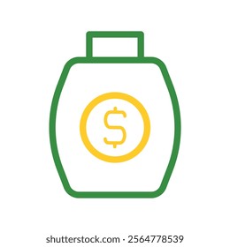 Money jar icon. Concept of saving, investment, and financial planning.